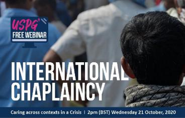 Open USPG webinar International Chaplaincy - Caring across contexts in a crisis. 